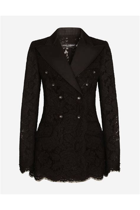 Branded stretch lace Turlington blazer .